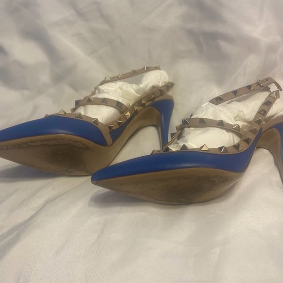 Blue 7 1/2  Valentino    pump - Picture 4 of 9
